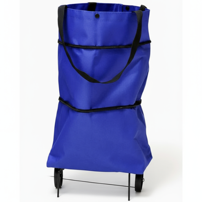 Foldable Shopping Cart with Wheels – Portable Grocery & Utility Cart for Home, Market & Travel (Random color-Pack of 1)