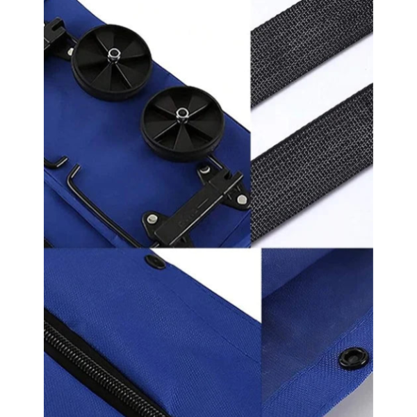 Foldable Shopping Cart with Wheels – Portable Grocery & Utility Cart for Home, Market & Travel (Random color-Pack of 1)