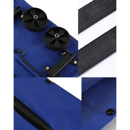 Foldable Shopping Cart with Wheels – Portable Grocery & Utility Cart for Home, Market & Travel (Random color-Pack of 1)