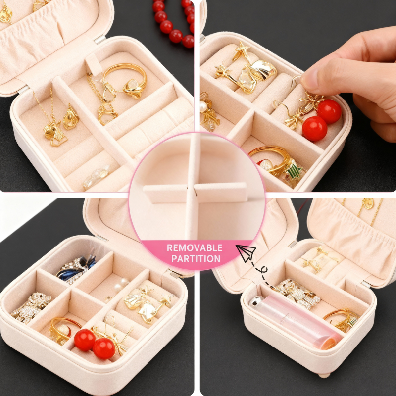 Mini Jewelry Storage Box – Travel-Friendly Organizer for Rings, Earrings & Small Accessories (Random color-Pack of 1)