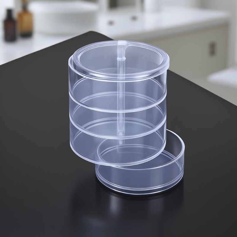 4-Layer Rotating Jewellery Box – Multi-Tier Organizer for Rings, Earrings, Bracelets & Accessories