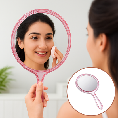 2X Magnifying Double-Sided Mirror – Handheld & Wall Mount Cosmetic Mirror