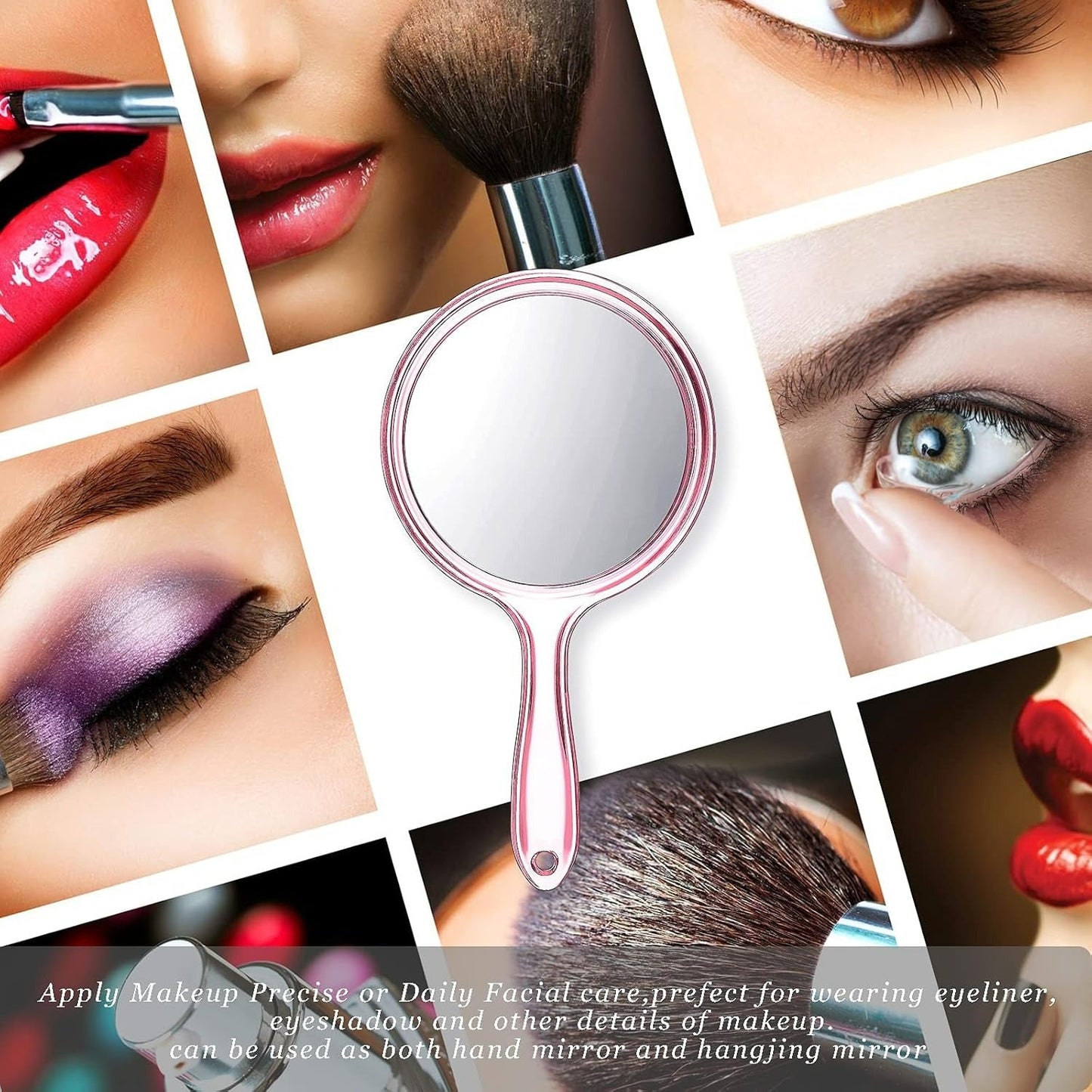 2X Magnifying Double-Sided Mirror – Handheld & Wall Mount Cosmetic Mirror